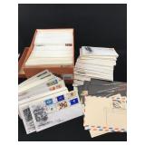 First day issue stamps in box