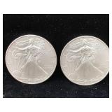 2-Silver Eagles uncirculated 999 silver
