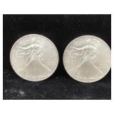 2-Silver Eagles uncirculated 999 silver