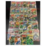 34 Marvel Hulk comics, cover price 25¢, 30¢, 35¢