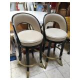 2 Michael Berman Swivel bar stools from high end