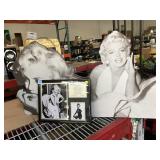 Framed Marilyn Monroe collage and Foam Cutout