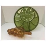 Vintage Indiana Green Glass Deviled Egg Relish