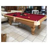 Pool table w/matching pole stand (it needs to be