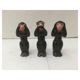 Antique/ Vintage Monkey See / Hear/ Speak No Evil