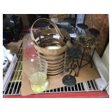 Candle stands and decorative baskets