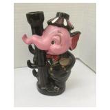 Rare Cold Painted Pink Elephant Decanter