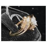 14K Gold Ring sz7 1/3 ct diamond 3.2g