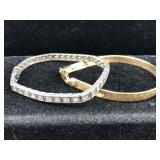 2-Sterling Silver and gemstone bracelets 16g