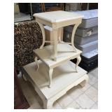 Coffee table w/2 side tables, approx 4 x 4 ft