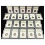 21-Bufflao nickles in cases