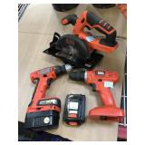 Black and Decker cordless tool set - no charger