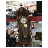 Vintage wall Clock - porcelain Face - with