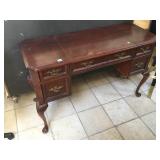 Wood desk/vanity with storage and mirror (Need to