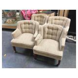 Pair of rolling armchairs