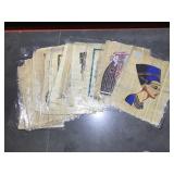 Egyptian Papyrus Paintings - approx. 15 pcs and