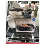 Toaster oven, Floor lamp and camping grill
