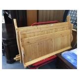 Solid wood queen size bed frame incl. headboard,