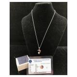 Sterling silver Necklace 1/2ct off white diamond