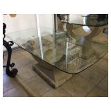 Magnussen Coffee table w/glass top, approx 52