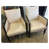 Matching cream leather armchair from high end