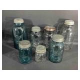 Collection of Antique/Vintage Mason Jars