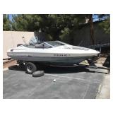 1990 Bayliner Marine Open Top Boat with Trailer -