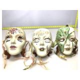 Vintage Handpainted Masks from Circus Circus