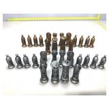 Ceramic Chess Pieces, Complete. No Board.4in H.