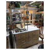 High end Hotel Waiter station w/glass shelves and