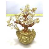 Citrine Gemstone Tree. 7In H