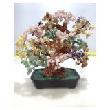 Large MultiColored Gemstone Tree. 12in H