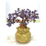 Amethyst Gemstone Tree. 8in H