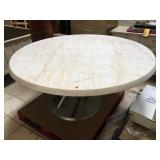Marble top table from high end hotel, approx 60