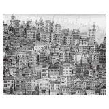 Reverse Glass Printed Image of San Francisco by