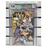 CGC Graded Comic. 9.8 Star Wars #1. Signed and
