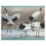 Arthur Singer Signed LE Crane Print. 43x16