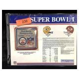 Super bowl 1 patch on card