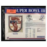 Super bowl 3. &. 4 patches