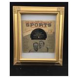 Framed babe ruth & lou gehrig record