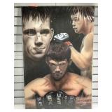 UFC fighter autographed wall picture