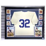 Sandy Koufax autographed framed jersey cards are