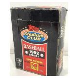 1992 stadium club baseball wax box