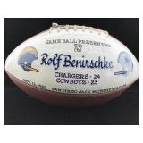 Rolf benirschke game ball presented to 6 players