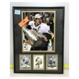 Sidney crosby framed picture with cards