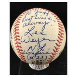 Lee weyer National League umpire autograph