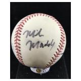 Mike maddux & marty cordova autographed baseball