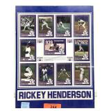 Rickey henderson uncut sheet