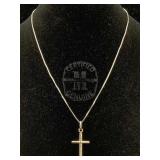 18K Gold necklace chain cross 5.3g 20"