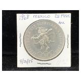 1968 Mexican Olympics Coin 25 Peso